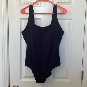 NWT Kona Sol Pucker Square Neck One Piece Swimsuit